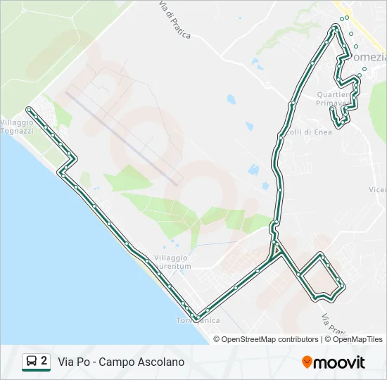 2 Bus Line Map