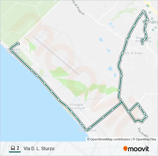 2 Bus Line Map