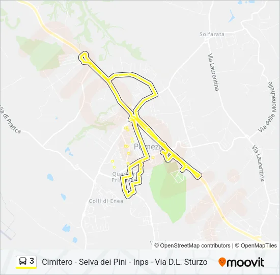 3 Bus Line Map