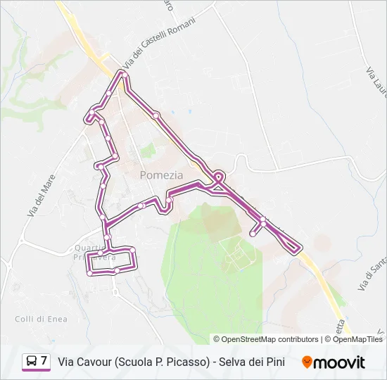 7 Bus Line Map