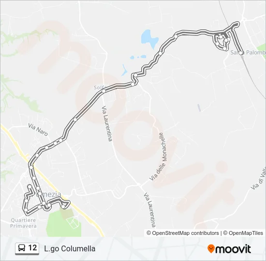 12 Bus Line Map