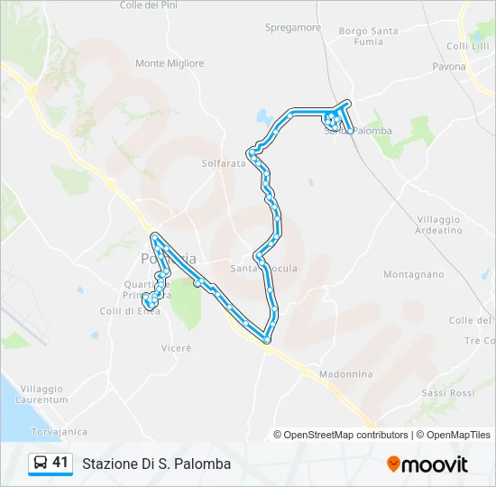 41 Bus Line Map