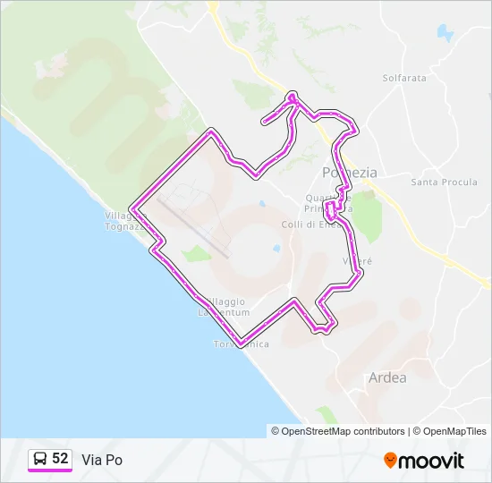 52 Bus Line Map