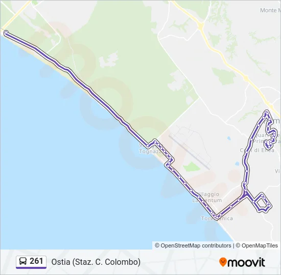 261 Bus Line Map