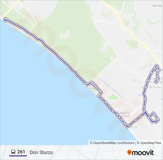 261 Bus Line Map
