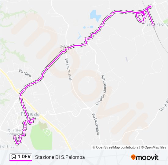 1 DEV bus Line Map