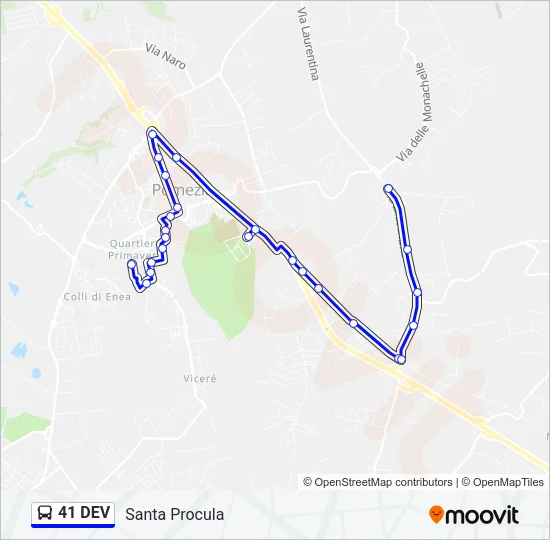 41 DEV Bus Line Map