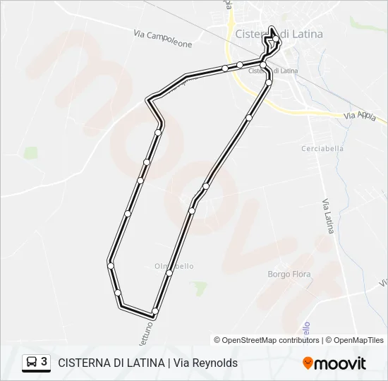 3 Bus Line Map
