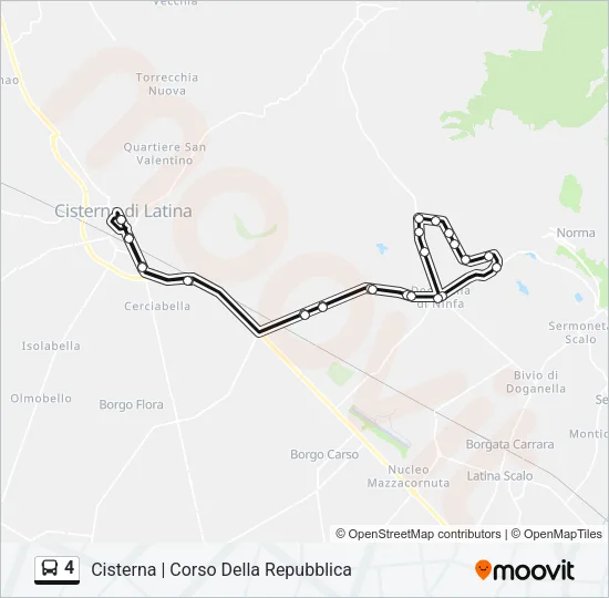 4 Bus Line Map