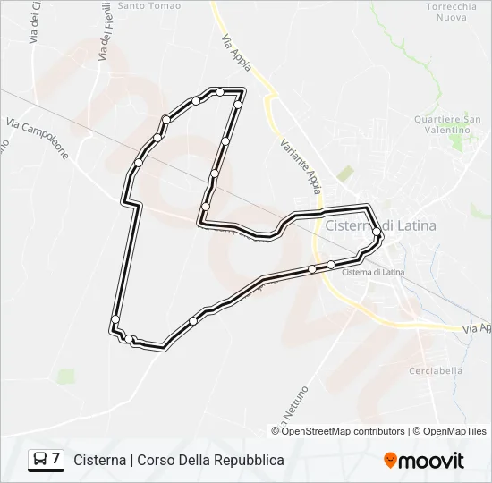 7 Bus Line Map