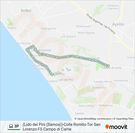 3P Bus Line Map