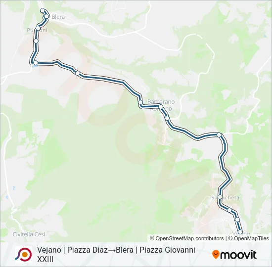 COTRAL Bus Line Map