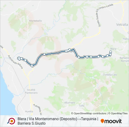 COTRAL Bus Line Map
