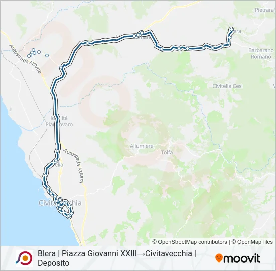 COTRAL Bus Line Map