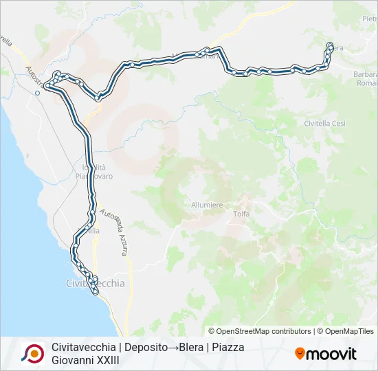 COTRAL Bus Line Map