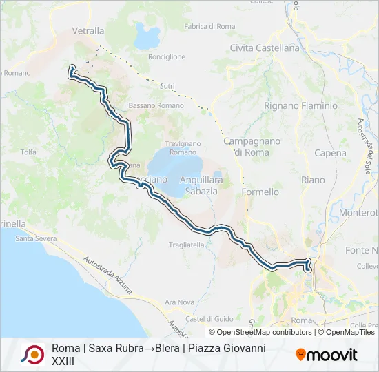 COTRAL Bus Line Map