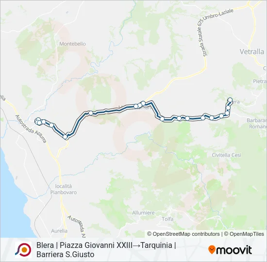 COTRAL Bus Line Map