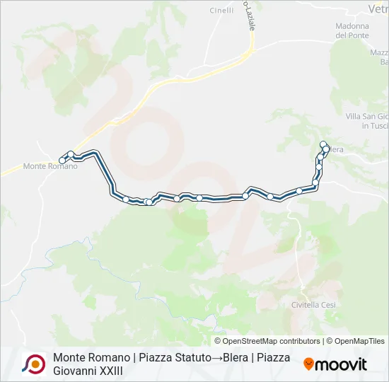 COTRAL Bus Line Map