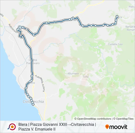 COTRAL Bus Line Map