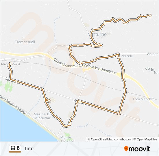 B Route: Schedules, Stops & Maps - Tufo (Updated)