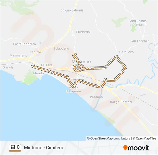 C Bus Line Map