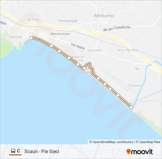 C Bus Line Map