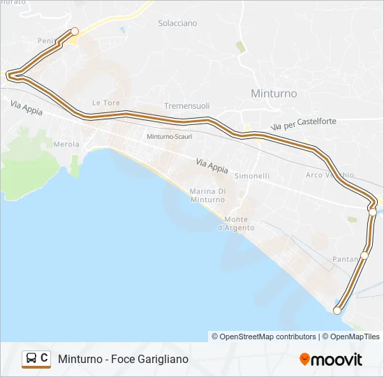 C Bus Line Map