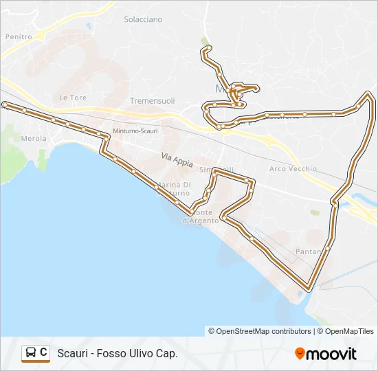 C Bus Line Map
