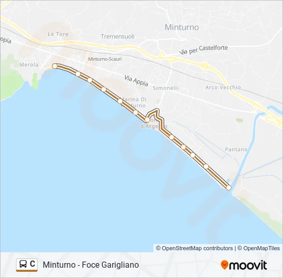 C Bus Line Map