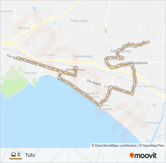 C Bus Line Map