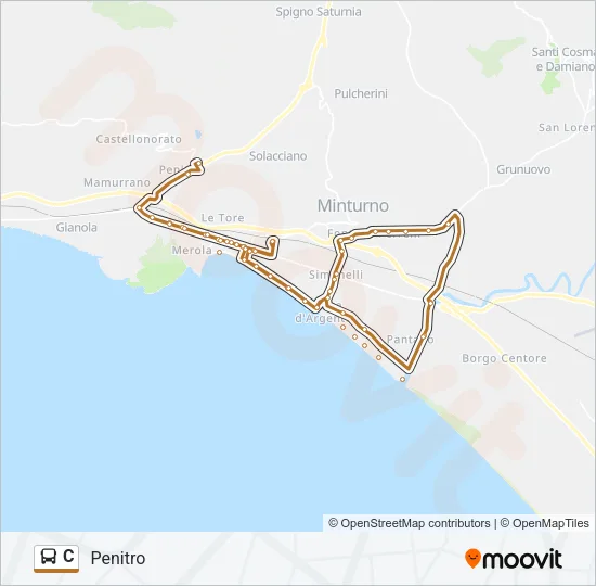 C Bus Line Map