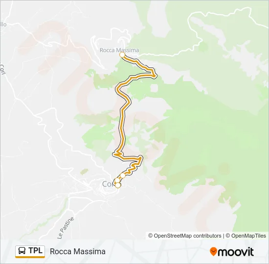 Percorso linea bus TPL