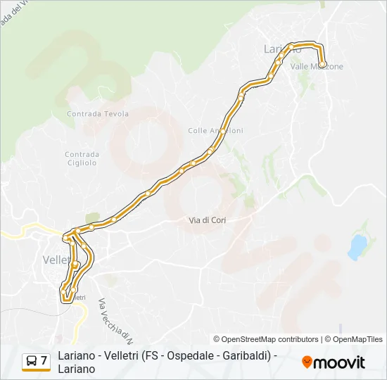 7 Bus Line Map