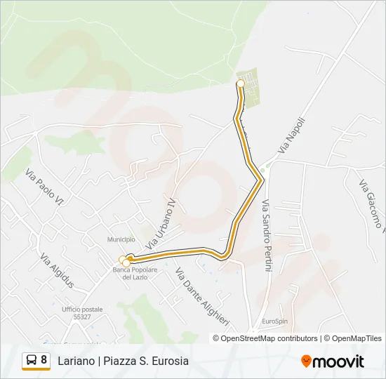 8 Bus Line Map
