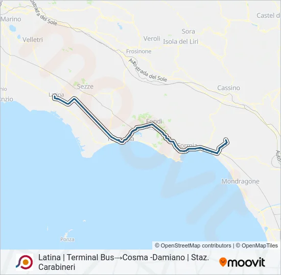 COTRAL Bus Line Map