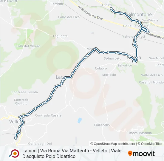 COTRAL Bus Line Map
