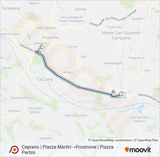 COTRAL Bus Line Map