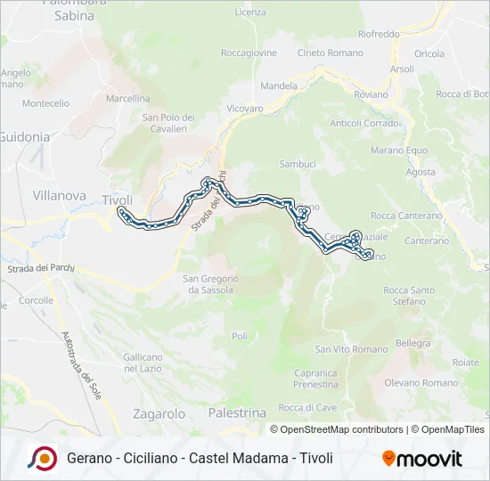 COTRAL Bus Line Map