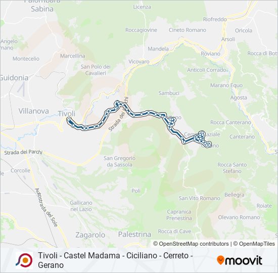 COTRAL bus Line Map