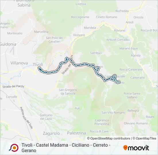 COTRAL Bus Line Map