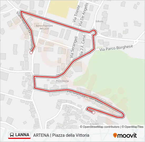 LANNA Bus Line Map