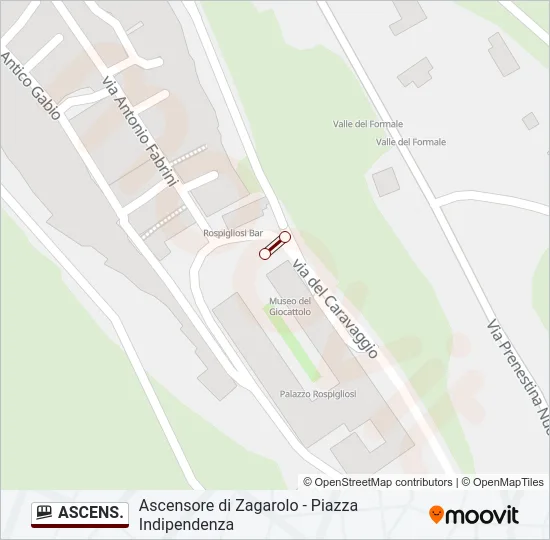 ASCENS. Funicular Line Map