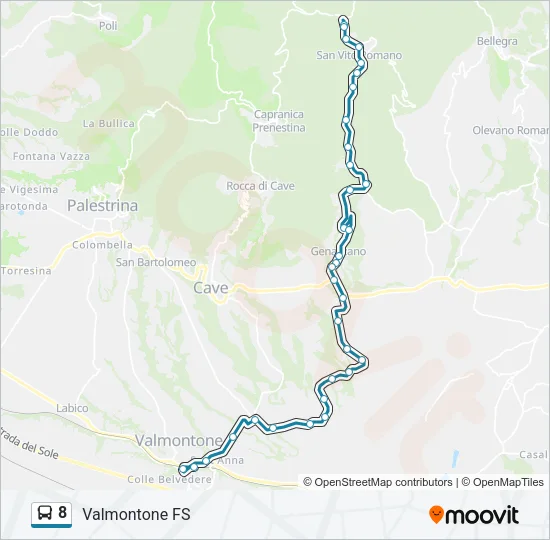 8 Bus Line Map