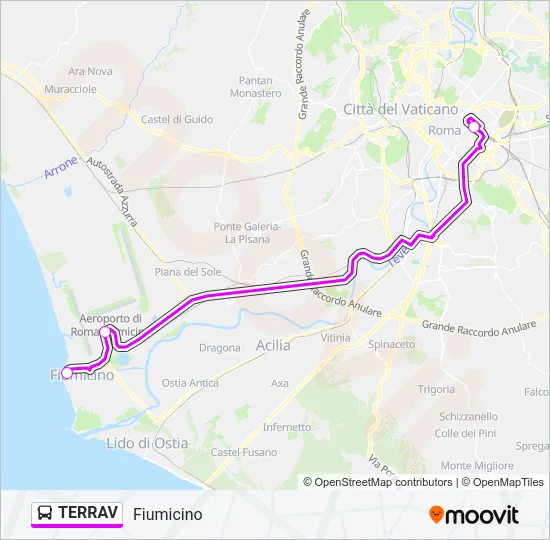 TERRAV Bus Line Map