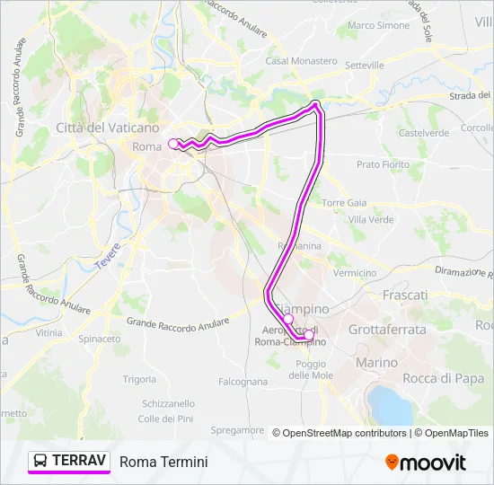 TERRAV Bus Line Map