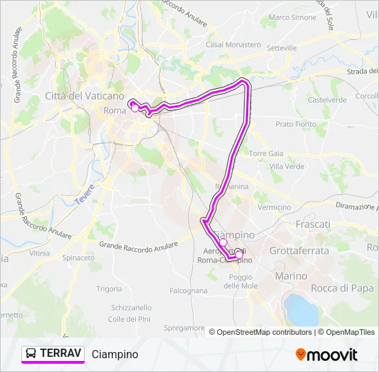 TERRAV Bus Line Map