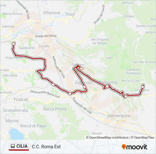 CILIA Bus Line Map
