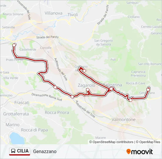 CILIA Bus Line Map