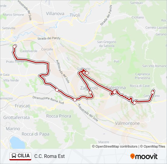 CILIA bus Line Map