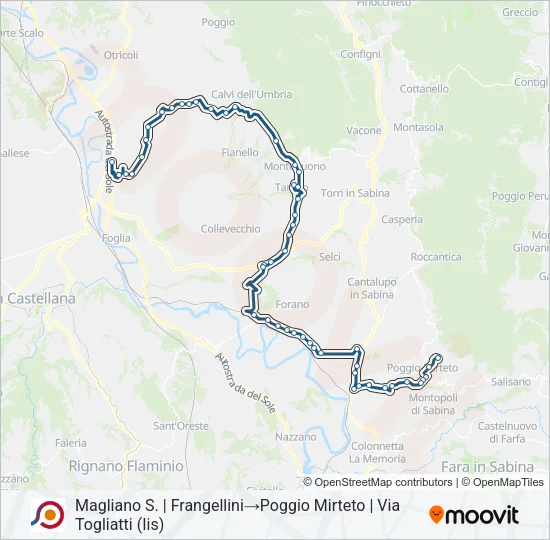 COTRAL Bus Line Map